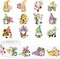 1000Pcs Spring Gnome Stickers 12 Designs Floral Gnome Decals Cute Adhesive Sealing Labels for Birthday Baby Shower Grocery Baking Bag Party Favor Supplies, 2 Rolls